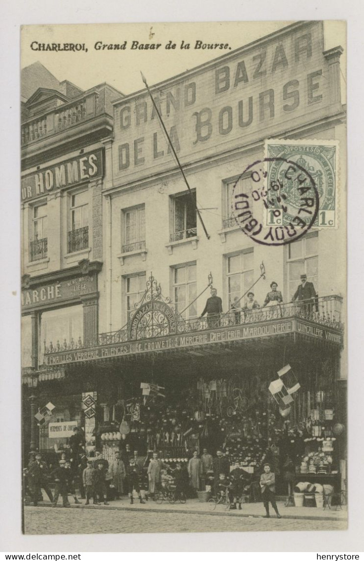 CHARLEROI : Grand Bazar De La Bourse, 1910 - Animée (Z4103) - Charleroi