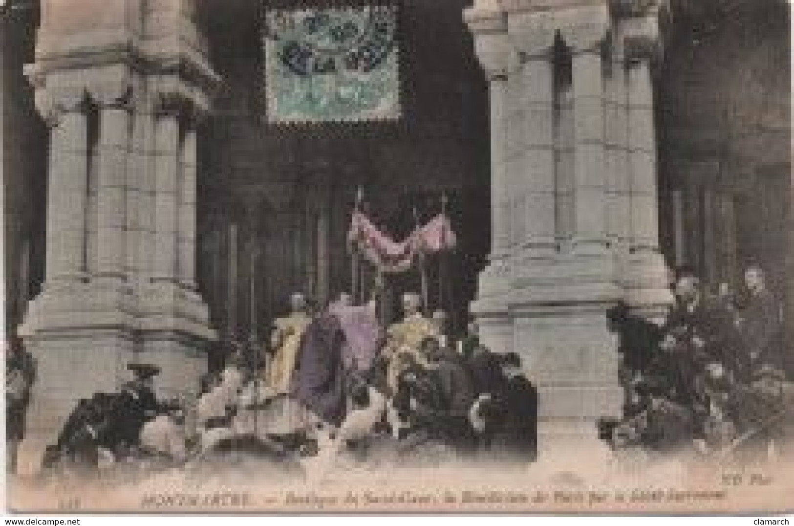 PARIS 18è-Montmartre-Basilique Du Sacré-Coeur, La Bénédiction De Paris Par Le Saint-Sacrement (colorisé) ND Phot 543 - Paris (18)