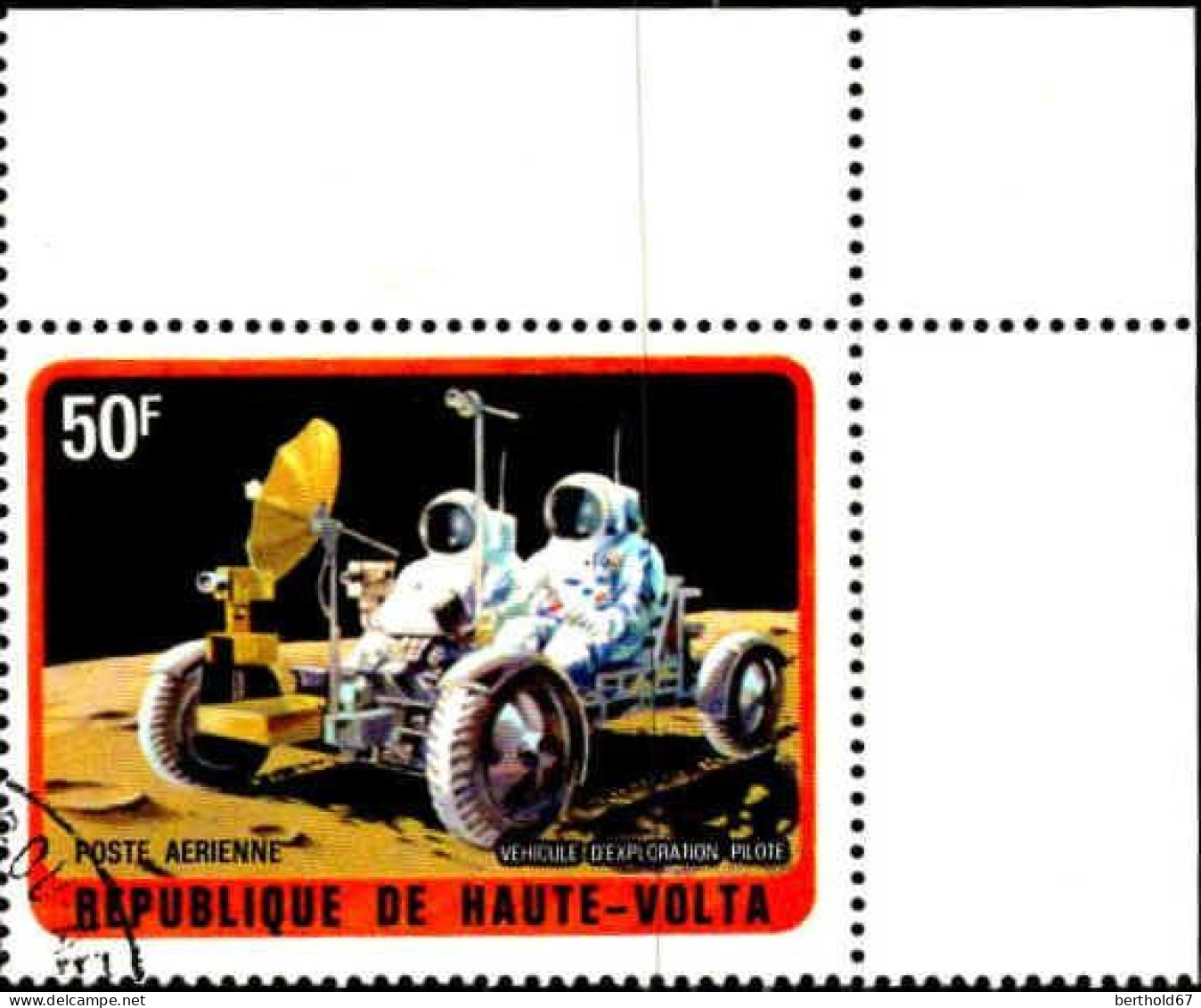 Burkina Hte-Volta Avion Obl Yv:135 Mi:427 Vehicule D'exploration Pilote Coin D.feuille (Beau Cachet Rond) - Obervolta (1958-1984)