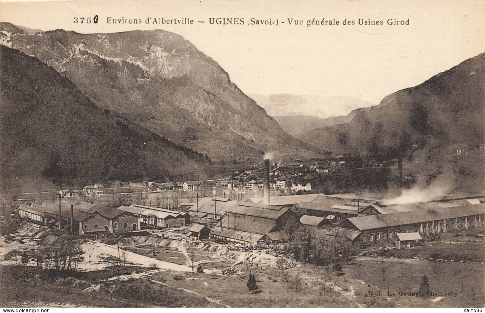 Ugines * Ugine * Vue Générale Des Usines GIROD * Environs D'albertville * Cheminée Industrie - Ugine