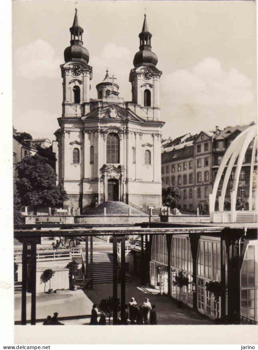 Czech Republic, Karlovy Vary 1954, Dienzenhoferuv Dekansky Chrám Sv. Mari Magdaleny, Unused, - Tschechische Republik