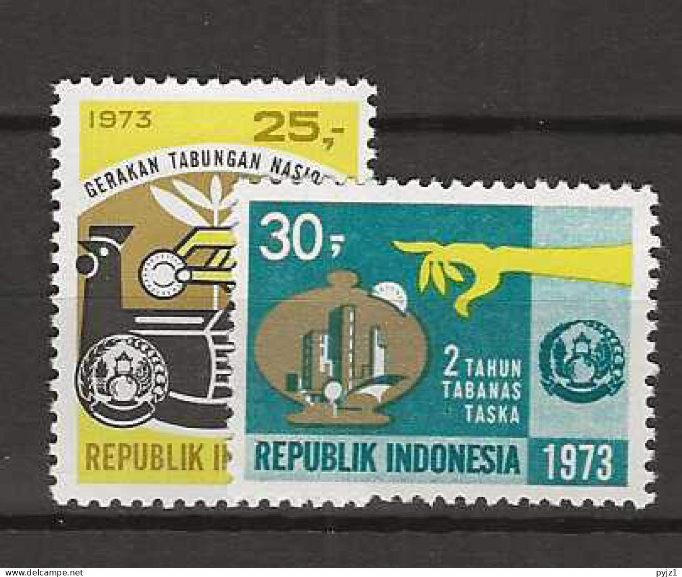 1973 MNH Indonesia Mi 733-34  Postfris** - Indonesien