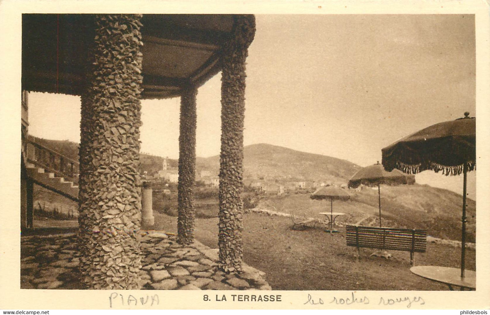 CORSE  PIANA  Hotel Des Roches Rouges ( La Terrasse ) - Autres & Non Classés