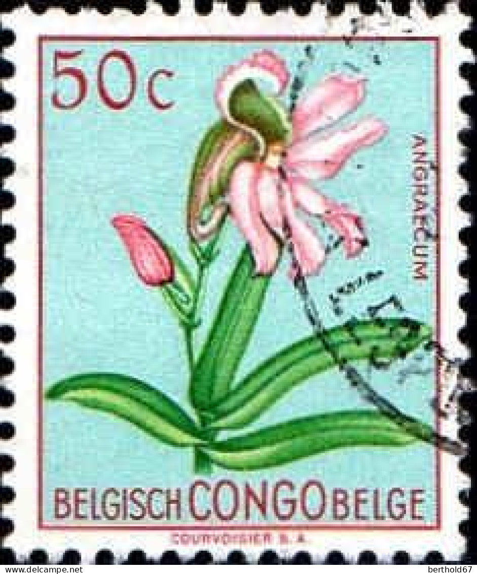 Congo Belge Poste Obl Yv:307 Mi:300 Angraecum (TB Cachet Rond) - Sonstige & Ohne Zuordnung