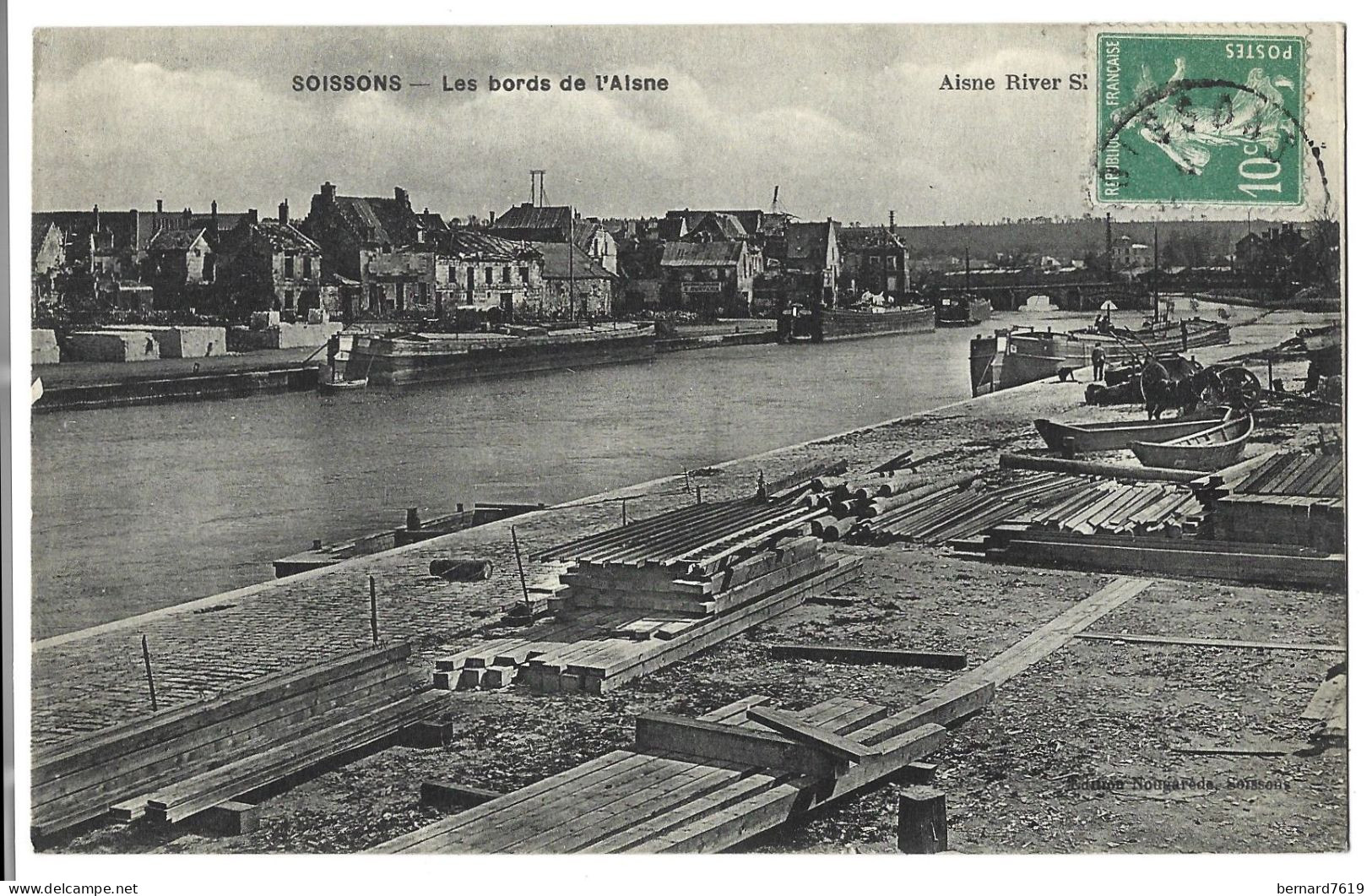 02   Soissons - Les Bords De L'aisne - Peniche - - Soissons