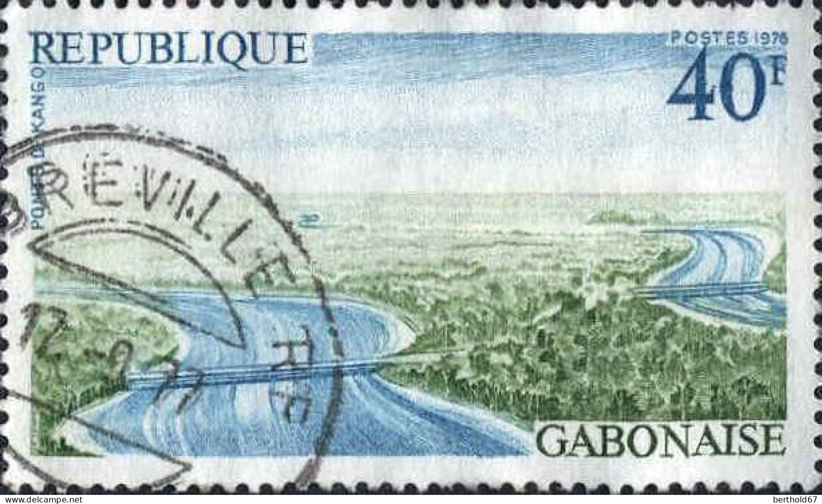 Gabon (Rep) Poste Obl Yv: 354 Mi 580 Pont De Kango (TB Cachet Rond) - Gabun (1960-...)