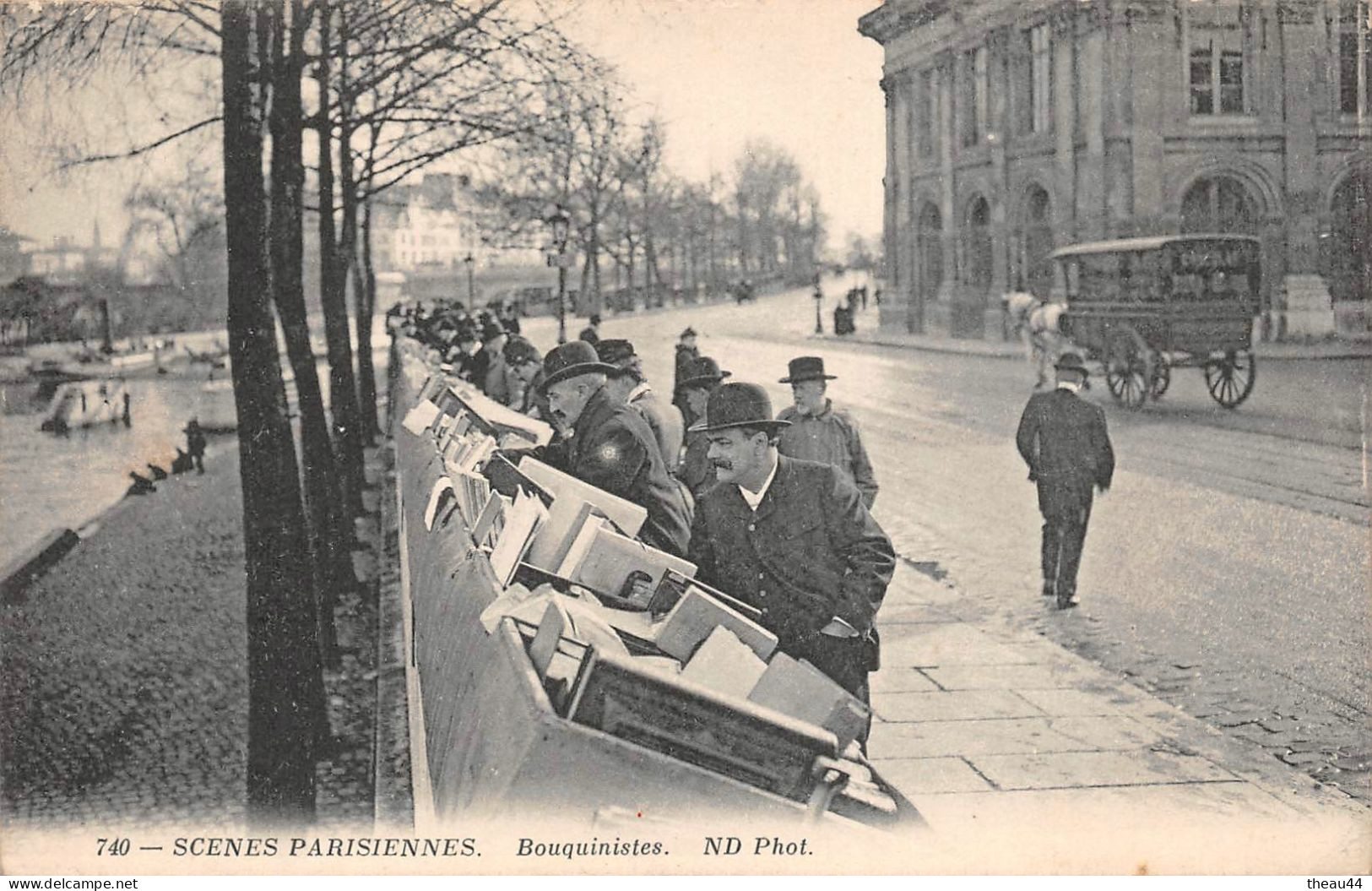 ¤¤  -   PARIS   -  Scènes Parisiennes  -  Lot De 2 Cartes  -  Les Bouquinistes - Les Petites Affiches     -  ¤¤ - Lotes Y Colecciones