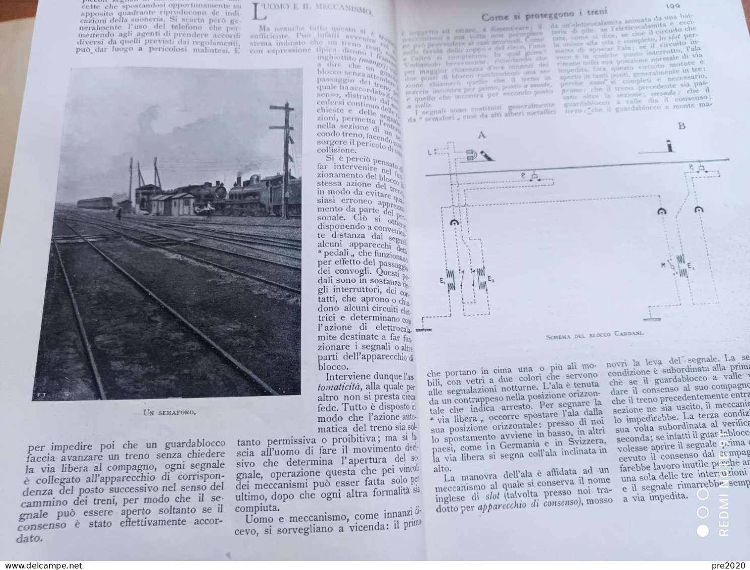 IL SECOLO XX 1908 DUILIO CAMBELLOTTI COME SI PROTEGGONI I TRENI MANCA 1 PAGINA