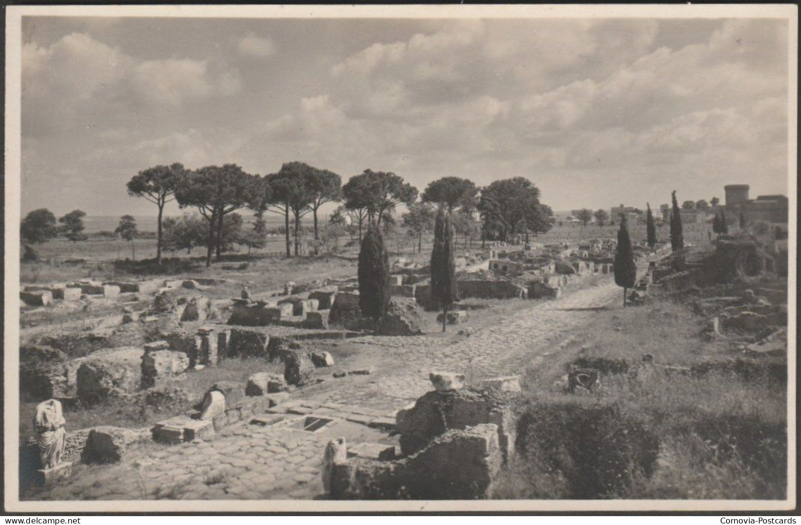 Tombe Presso Porta Romana, Ostia, C.1930 - Grafia Foto Cartolina - Sonstige & Ohne Zuordnung