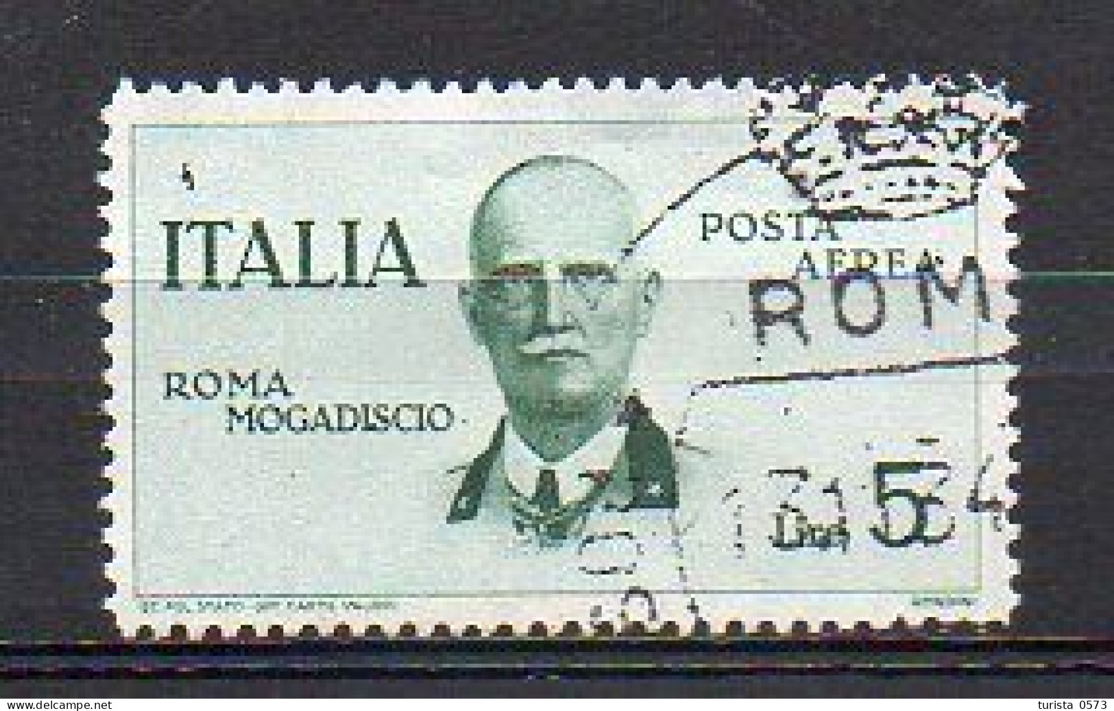 ITALIA Regno 1934 Volo Roma-Mogadiscio Da Lire 5 - Kilowaar (max. 999 Zegels)