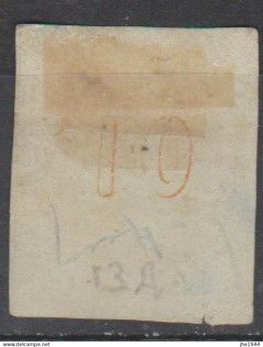 Grece N° 0013 Tête De Mercure Orange S Azuré 10 L Chiffre 10 Au Verso - Used Stamps