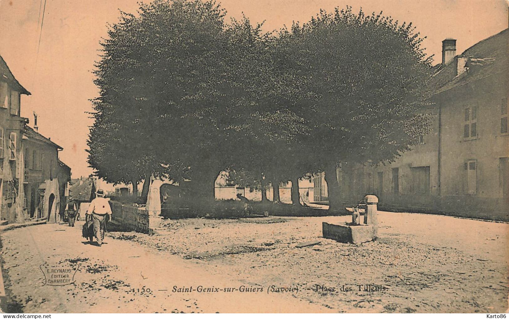 St Génix Sur Guiers * La Place Des Tilleuls * Villageois - Other & Unclassified