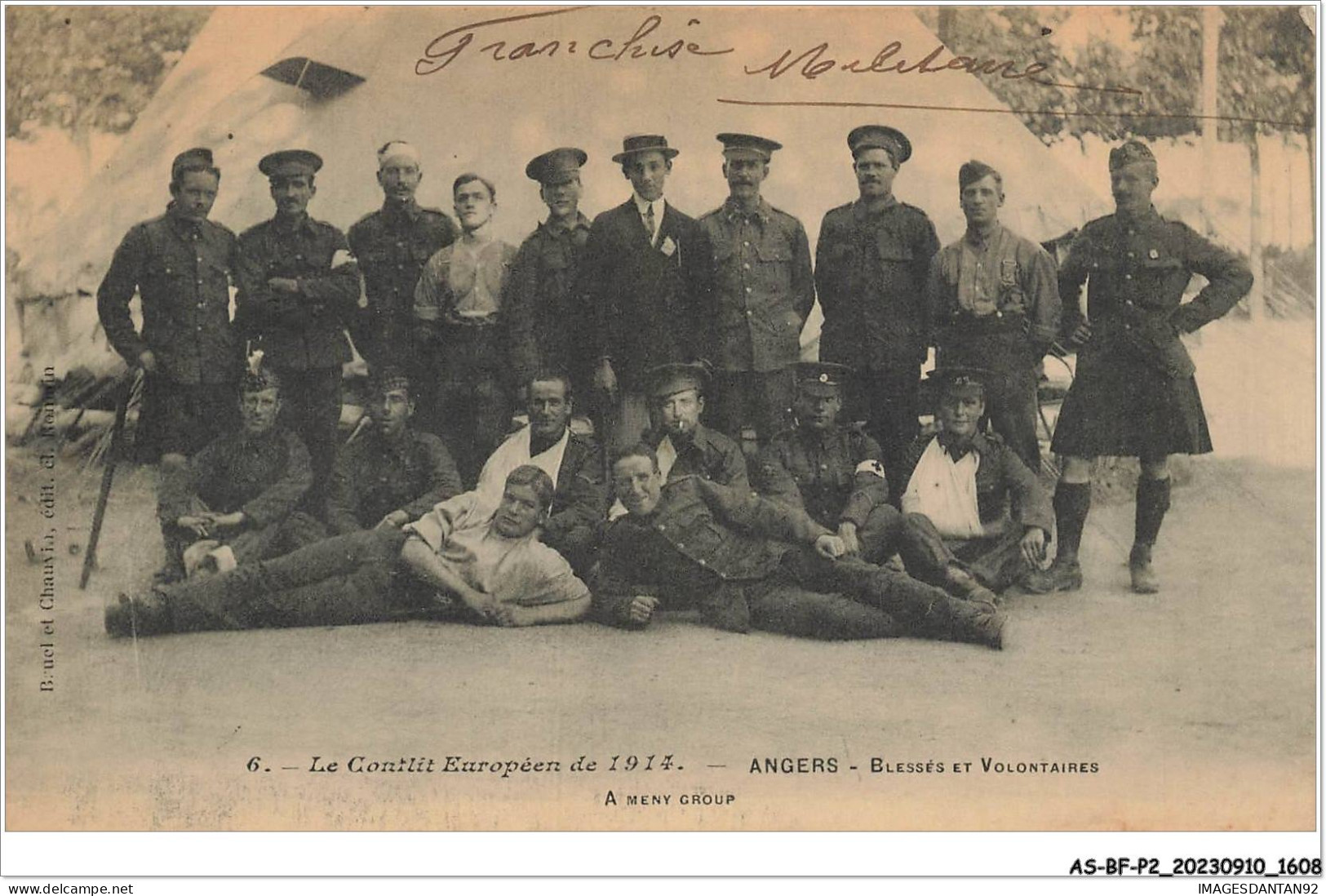 AS#BFP2-49-0805 - ANGERS - Bléssés Et Volontaires -Le Conflits Européen De 1914 - Angers