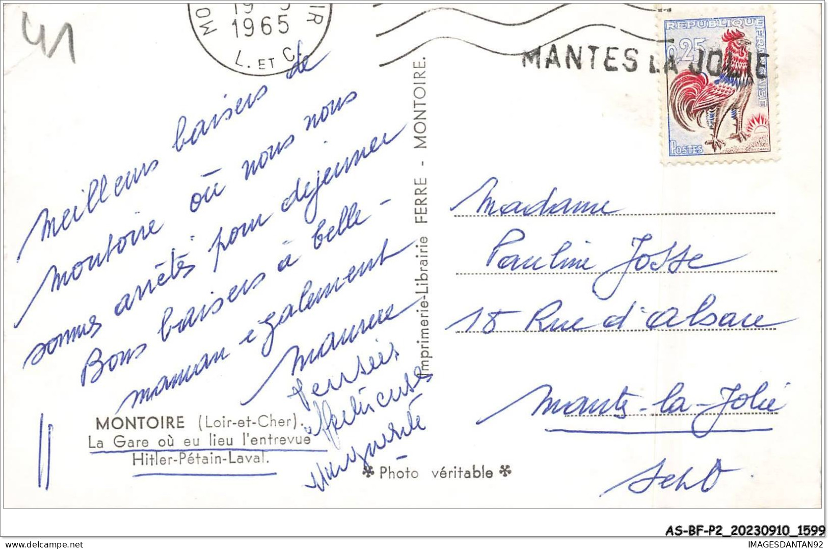 AS#BFP2-41-0800 - MONTOIRE - La Gare Où Eu Lieu L'entrevue Hitler, Pétain Et Laval - Montoire-sur-le-Loir
