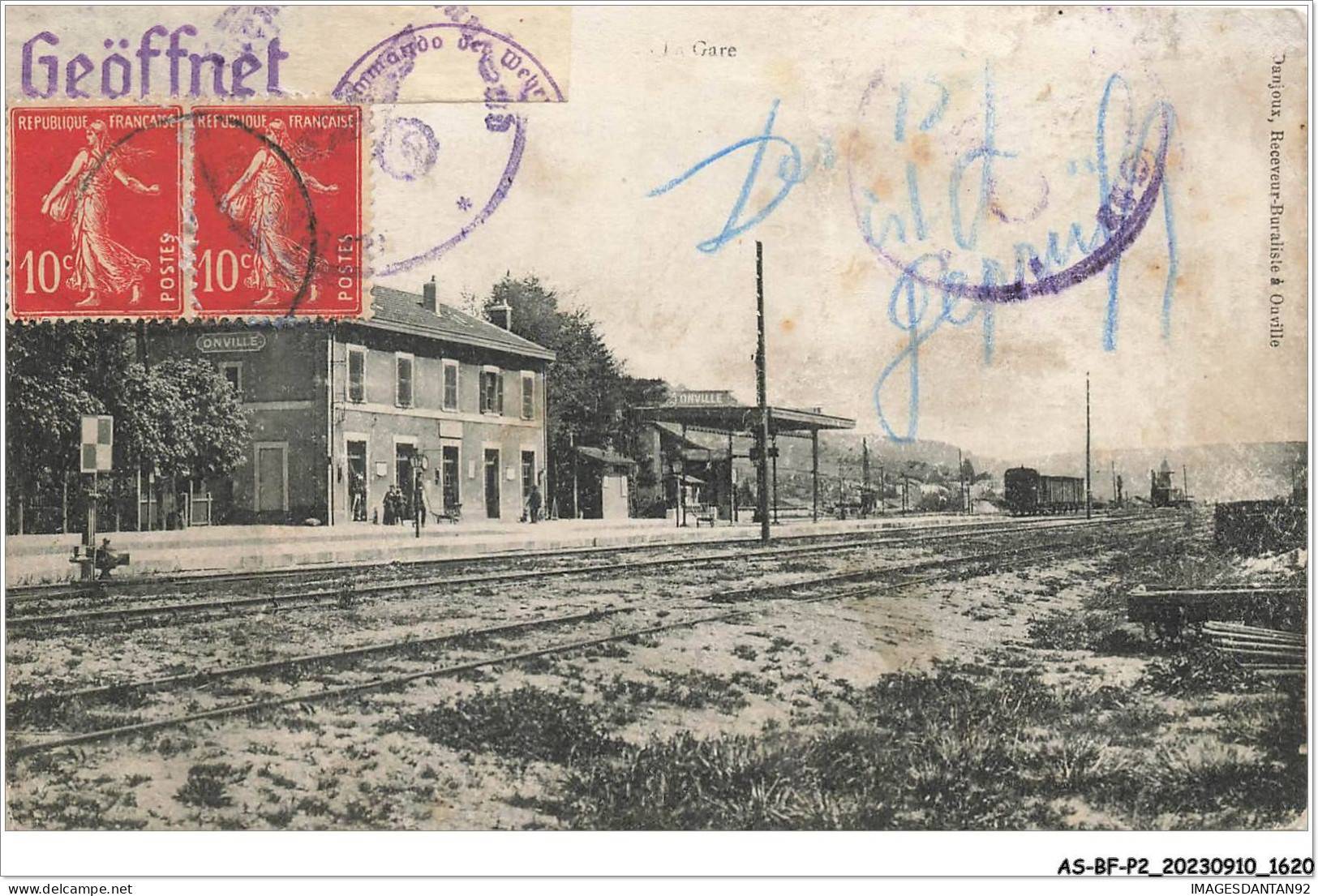 AS#BFP2-54-0811 - ONVILLE - Censure Militaire - La Gare - Andere & Zonder Classificatie