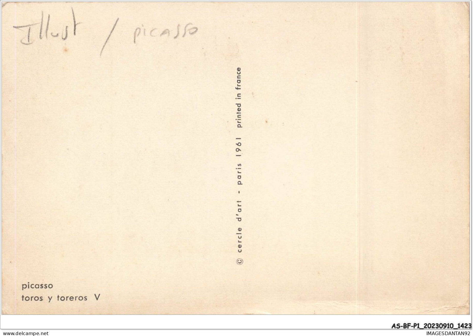 AS#BFP1-0712 - ILLUSTRATEUR Picasso - Toros Y Toreros  - Sonstige & Ohne Zuordnung