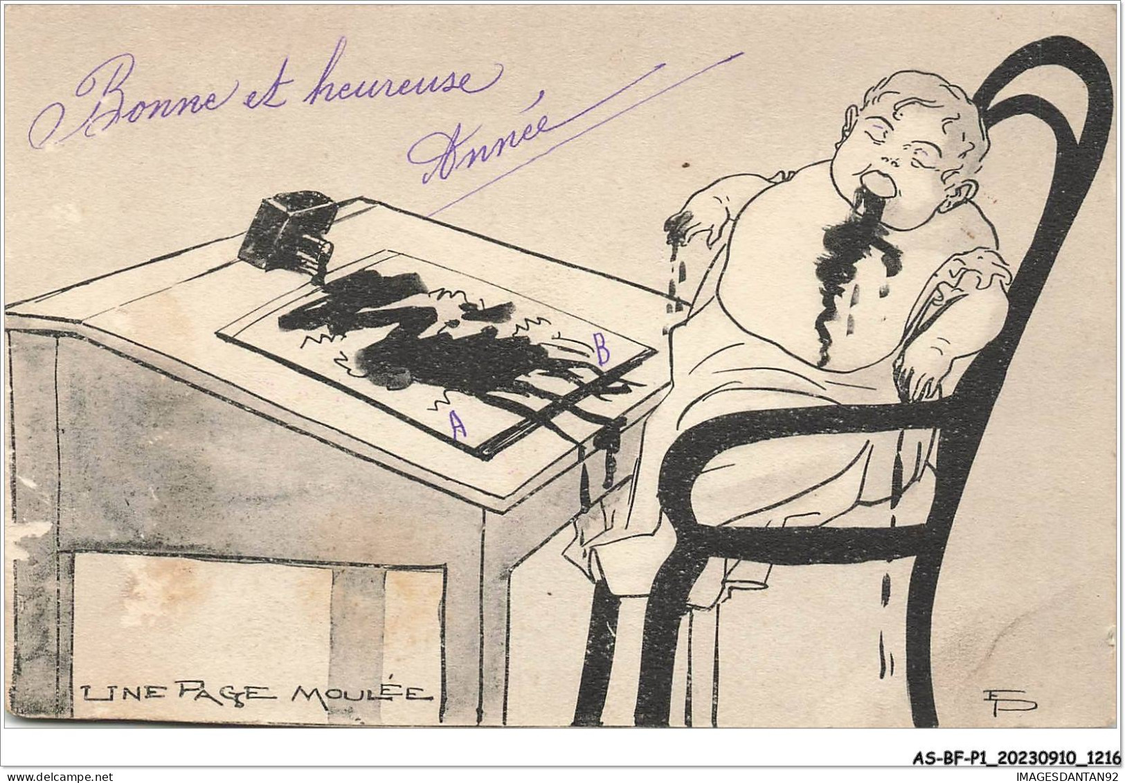 AS#BFP1-0609 - ILLUSTRATEUR Emile Poiret - Une Page Moulée - Humour - Autres & Non Classés