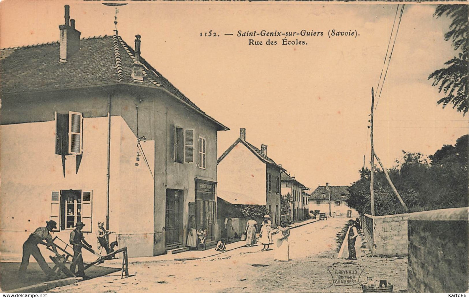 St Génix Sur Guiers * La Rue Des écoles * Charpentiers ? , Scieurs De Long Bois Artisans * Villageois - Sonstige & Ohne Zuordnung