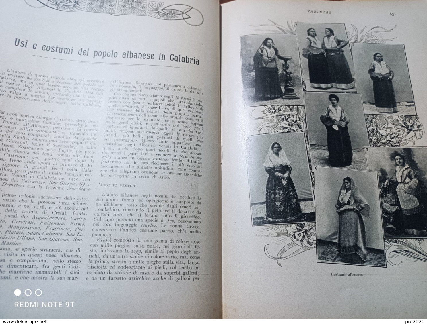 MARIO MORETTI FOGGIA MANTOVA CIVITA FRASCINETO FIRMO FALCONARA ALBANESE COSTUMI ALBANESI COSENZA URBINO FESTA DEL GRILLO - Andere & Zonder Classificatie