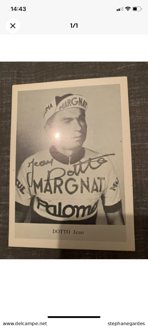 SPORT  CYCLISME  JEAN DOTTO AVEC AUTOGRAPHE Margnat Paloma - Cyclisme