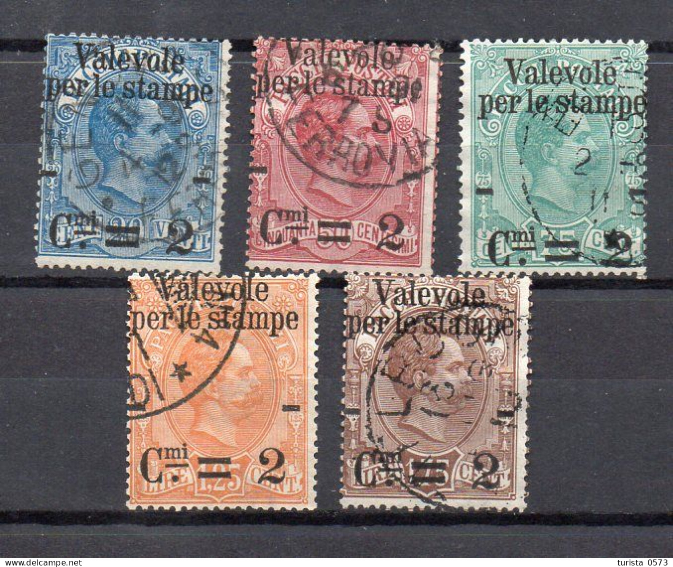 ITALIA Regno 1890 Sovrastampati Valevoli Per Le Stampe - Collections (sans Albums)