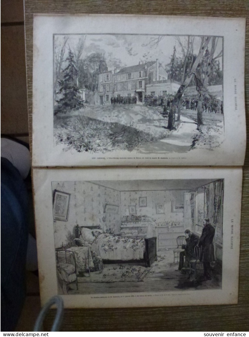 Le Monde Illustré Janvier 1883 Léon Gambetta Ville D'Avray Les Jardies Ruines De Sanxay - Zeitschriften - Vor 1900