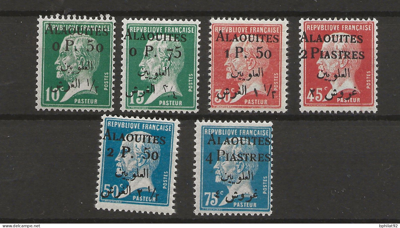 !!! ALAOUÏTES, SÉRIE PASTEUR NEUVE﹡, 16/21 - Unused Stamps