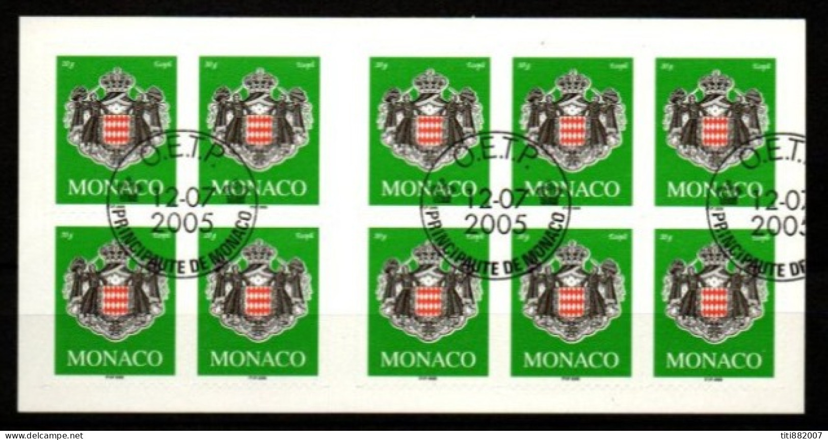 MONACO   -   2005 .  Carnet  Y&T N° 14 Oblitéré .   Armoiries - Carnets