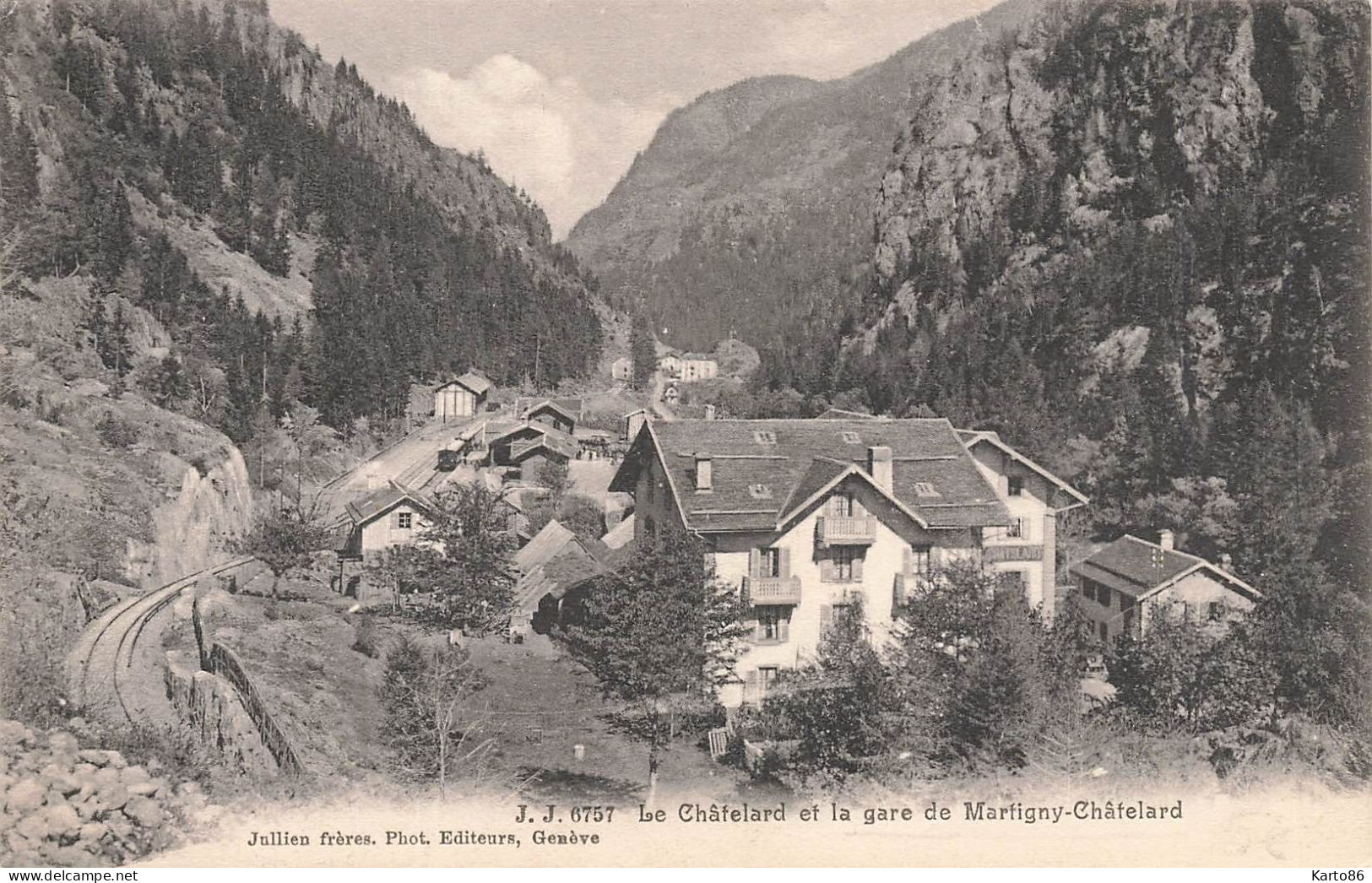 Le Châtelard * La Gare De Martigny Châtelard * Ligne Chemin De Fer - Le Chatelard