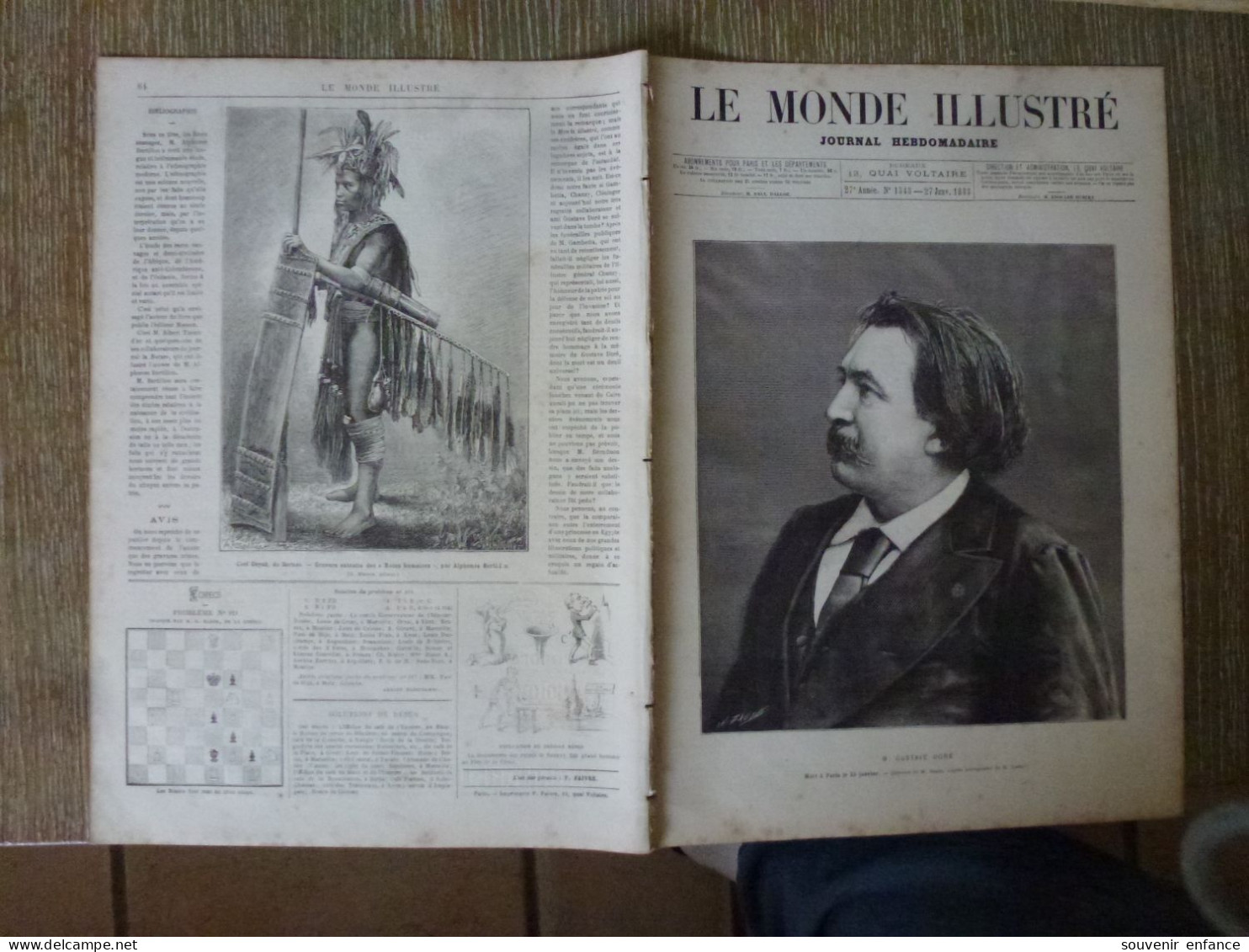 Le Monde Illustré Janvier 1883 Gustave Doré Prince Jérome Napoléon Le Caire Thefideh Hanem Chef Dayak Bornéo - Riviste - Ante 1900