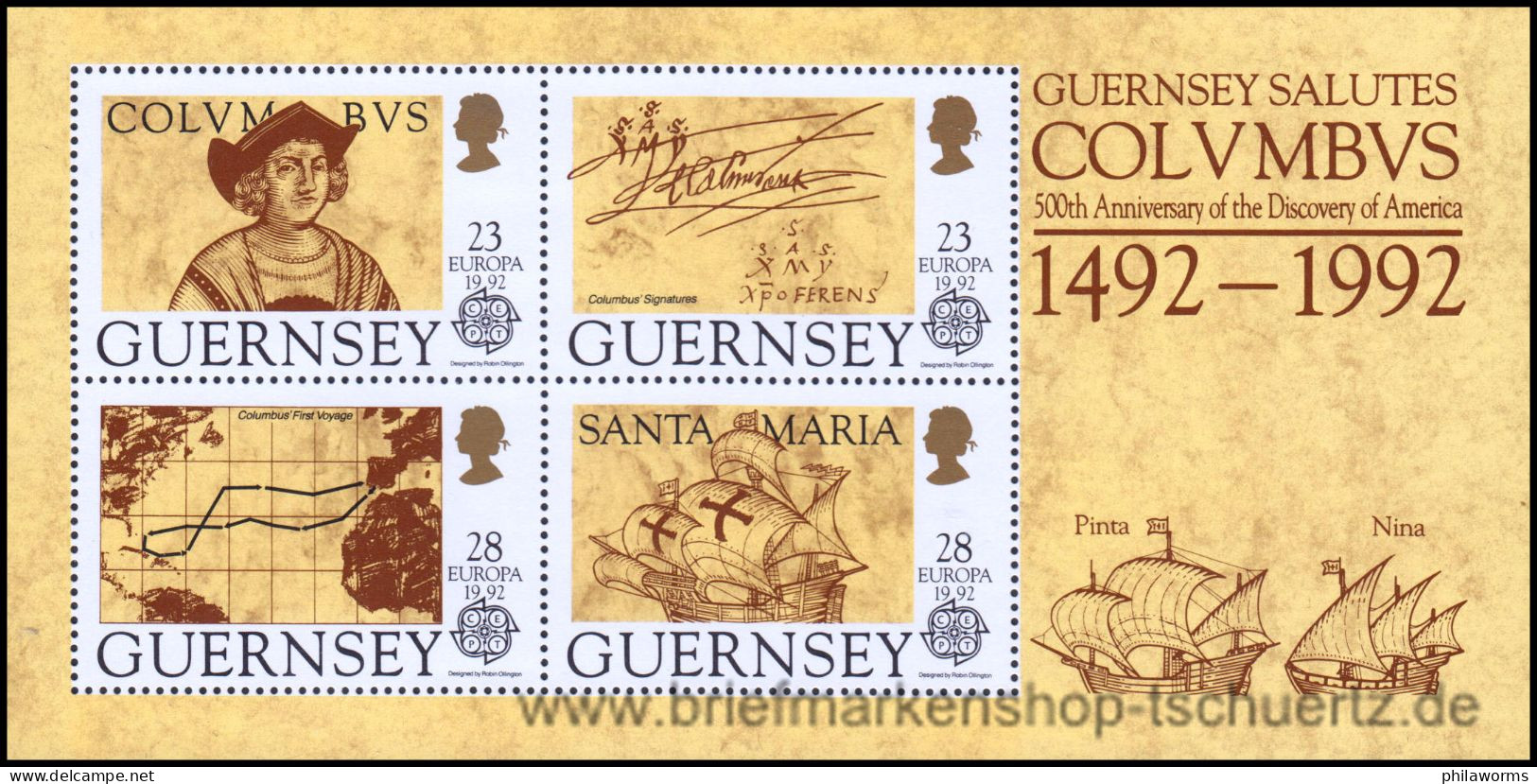 Guernsey 1992, Mi. Bl. 8 ** - Guernesey