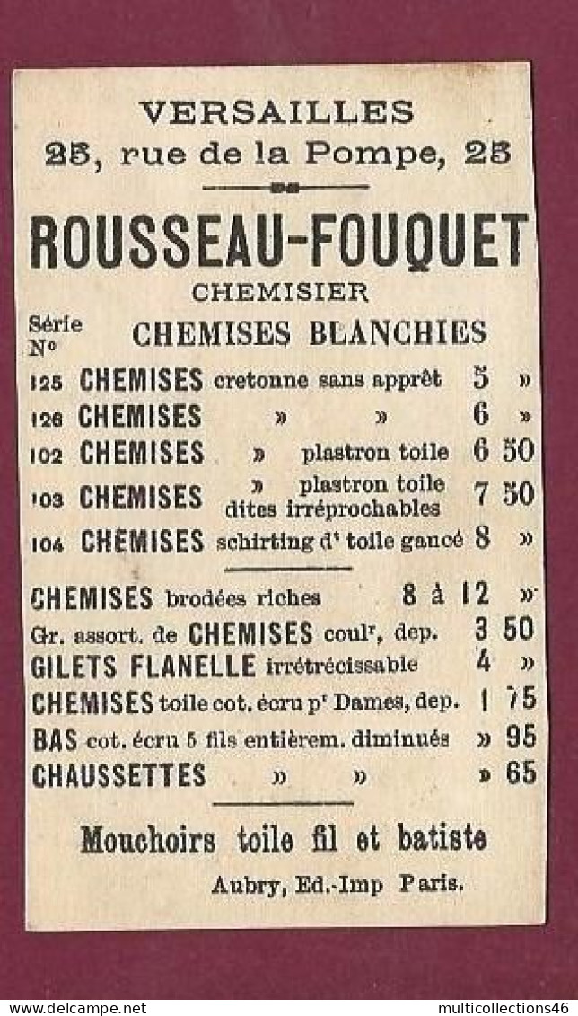 100524B - CHROMO ROUSSEAU FOUQUET Chemisier VERSAILLES - En Omnibus Un Gêneur - Transport Tarifs Prix - Other & Unclassified