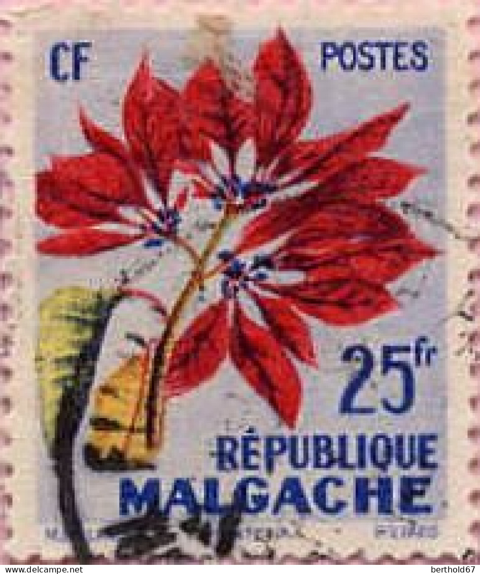 Madagascar (Rep) Poste Obl Yv: 337 Mi 441 Poinsetia (cachet Rond) - Madagaskar (1960-...)