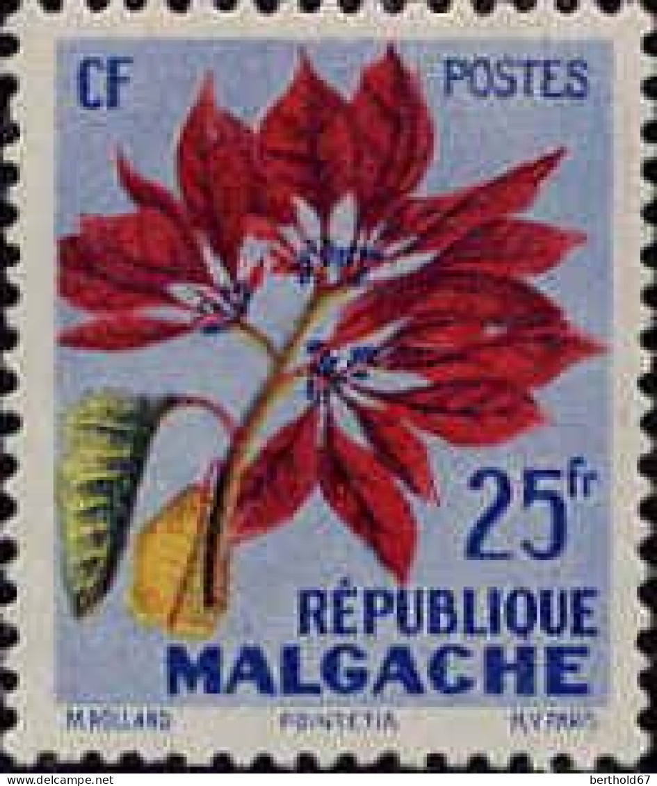 Madagascar (Rep) Poste N** Yv: 337 Mi:441 Poinsetia - Madagaskar (1960-...)