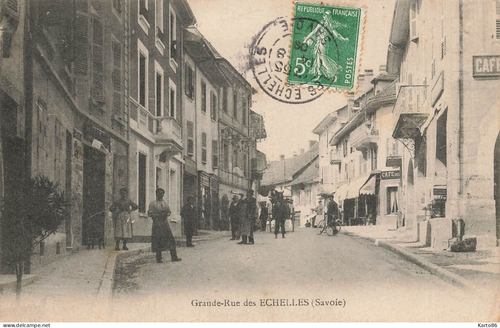 Les échelles * Grande Rue Du Village * Café * Villageois - Les Echelles