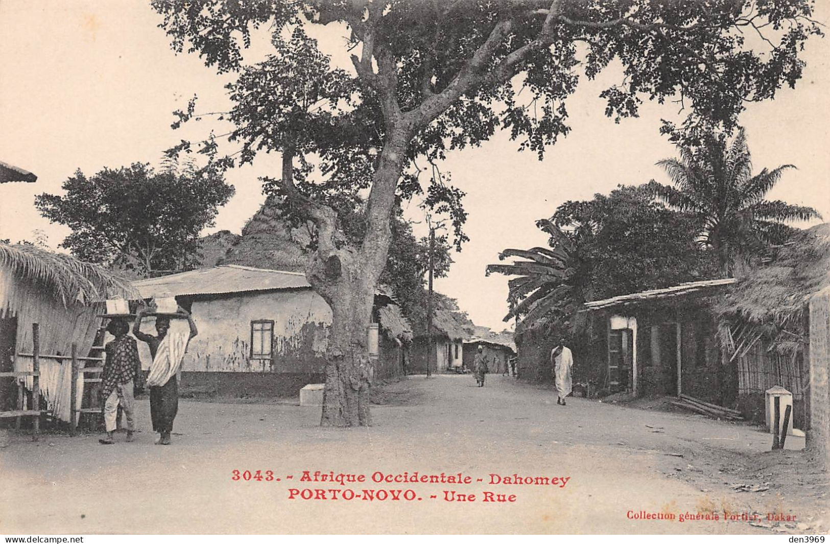 Afrique - Dahomey - PORTO-NOVO - Une Rue - Arbre - Afrique Occidentale - Fortier Dakar N'3043 - Dahomey