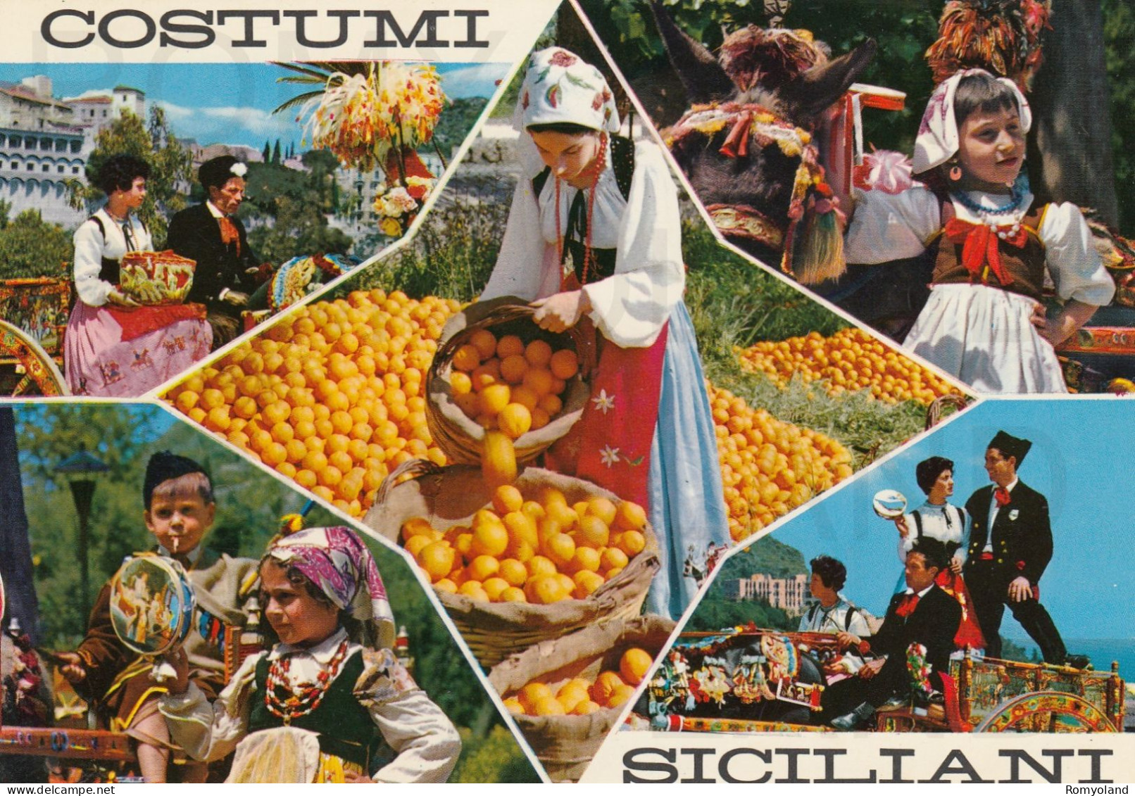 CARTOLINA  C14 SICILIA PITTORESCO-COSTUMI SICILIANI-MEMORIA,CULTURA,RELIGIONE,IMPERO ROMANO,BELLA ITALIA,VIAGGIATA 1979 - Trapani