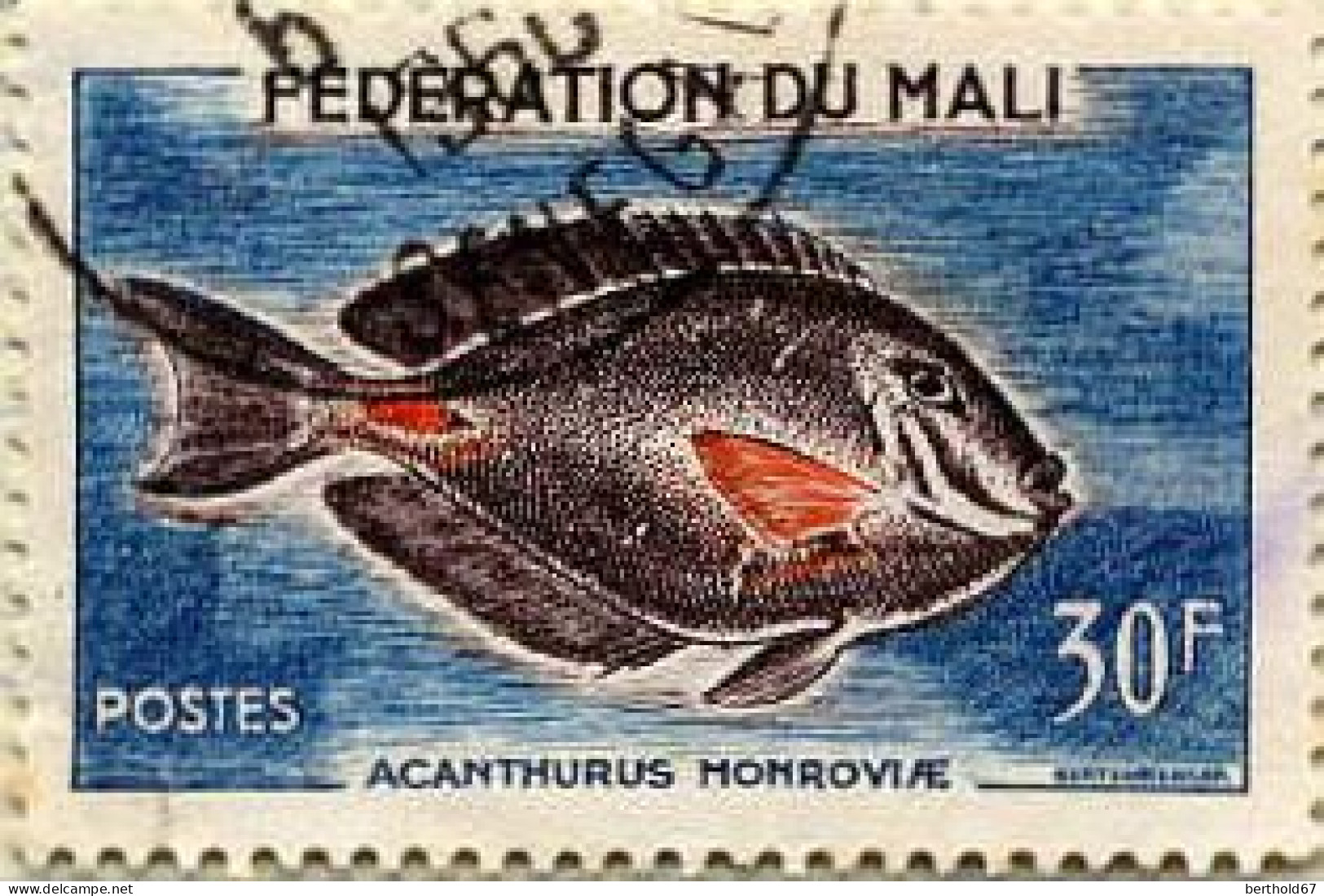 Mali Poste Obl Yv:   7 Mi:11 Acanthurus Monroviae (TB Cachet Rond) - Mali (1959-...)