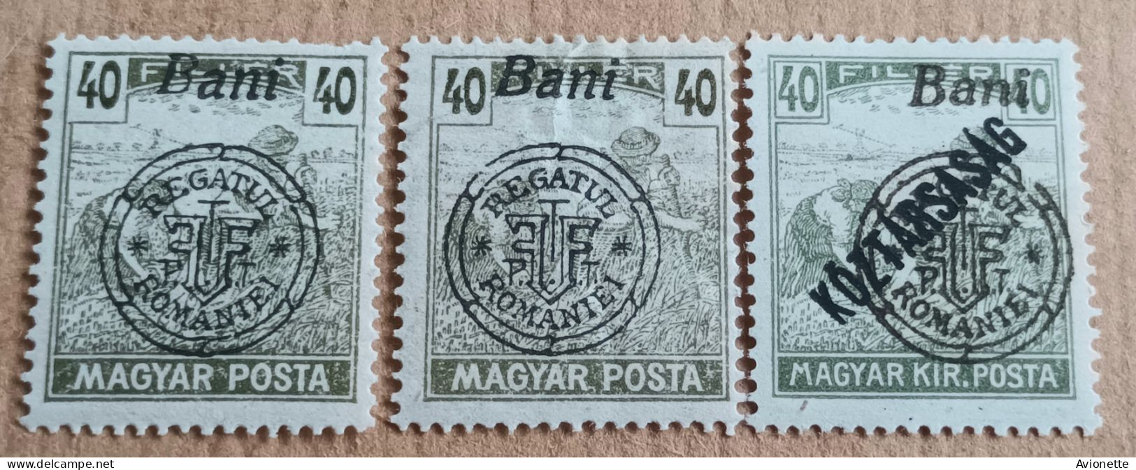 Magyar Kir Posta / Surcharge Regatul Romaniei (3 Timbres Neufs) - Nuovi