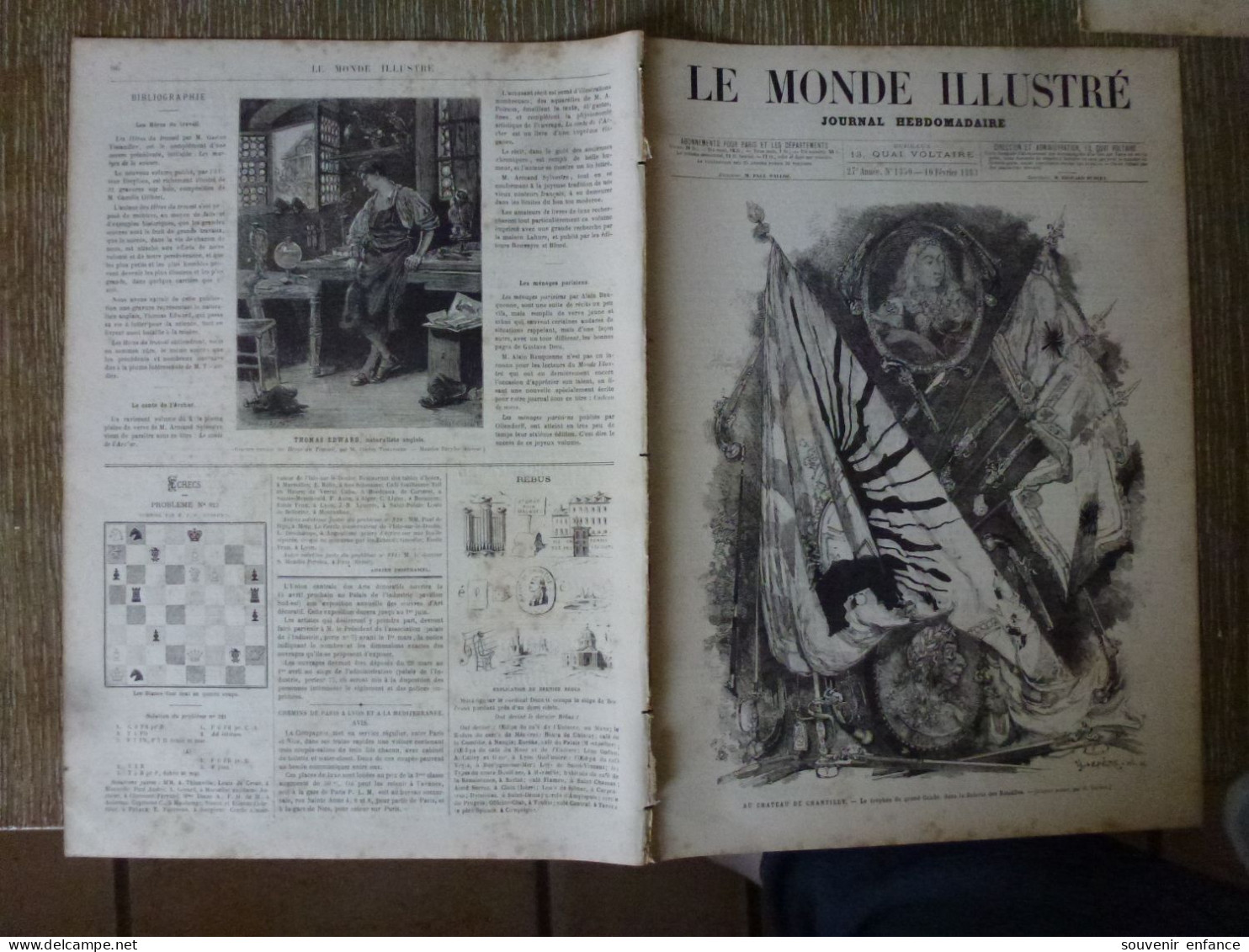 Le Monde Illustré Février 1883 Princes De La Famille D'Orléans Coup De Jarnac Thomas Edward - Revistas - Antes 1900