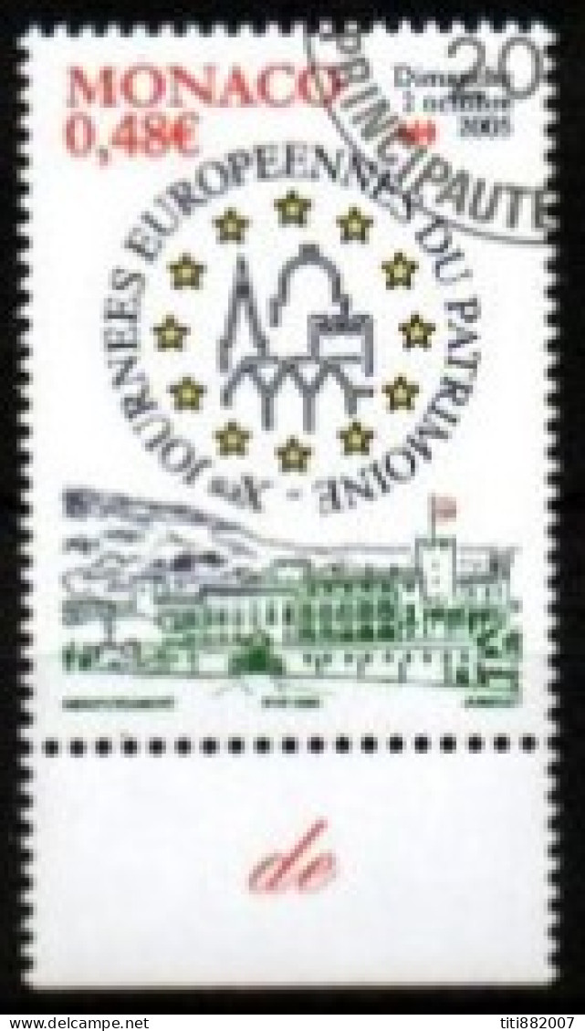 MONACO   -   2005 .   Y&T N° 2504 Oblitéré.   Patrimoine - Used Stamps