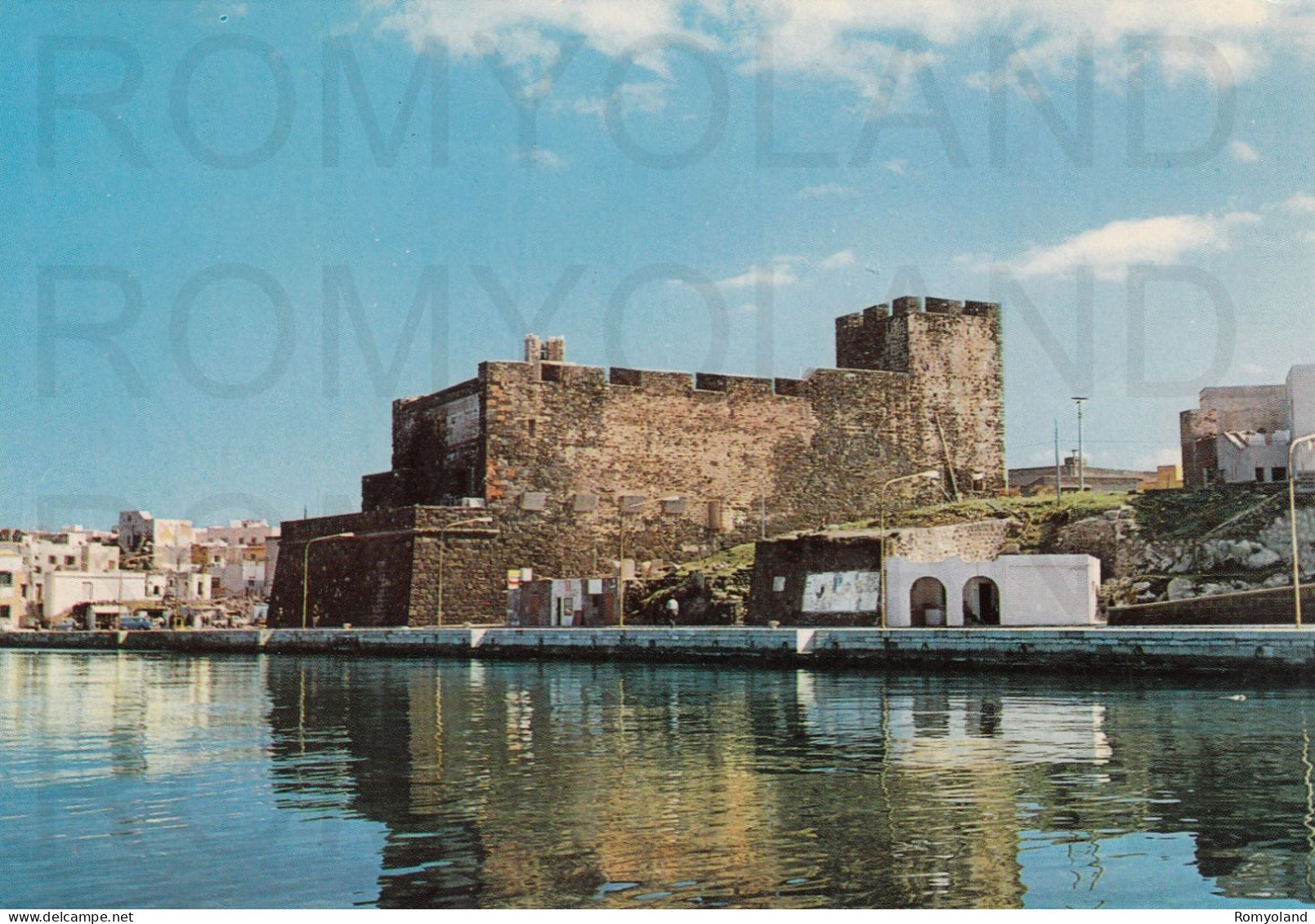 CARTOLINA  C14 PANTELLERIA,TRAPANI,SICILIA-CASTELLO MEDIOVALE-MARE,ESTATE,BARCHE,VACANZA,BELLA ITALIA,VIAGGIATA 1978 - Trapani