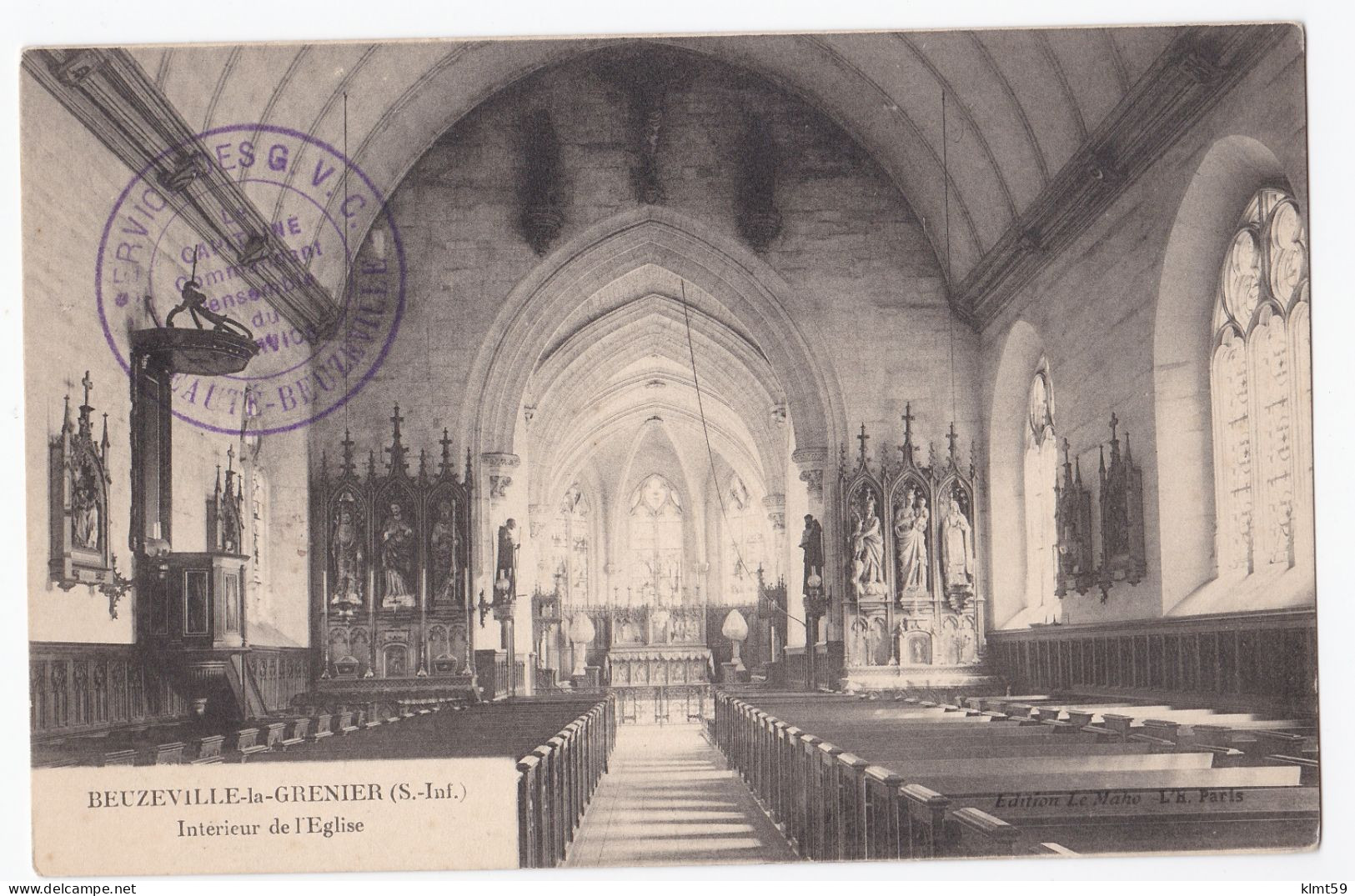 Beuzeville-la-Grenier - Intérieur De L'Eglise - Altri & Non Classificati