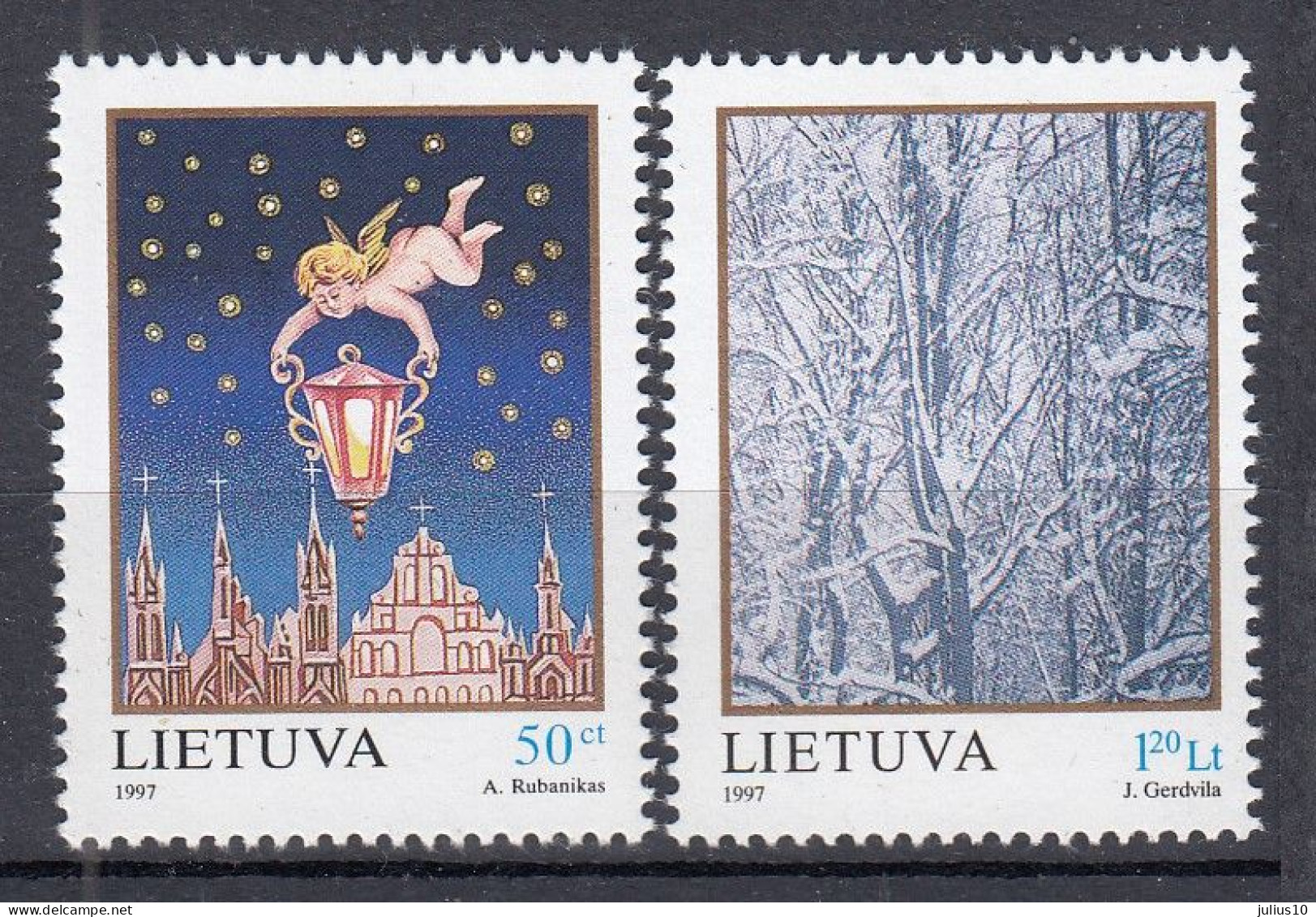 LITHUANIA 1997 Christmas MNH(**) Mi 655-656 #Lt1108 - Lituanie