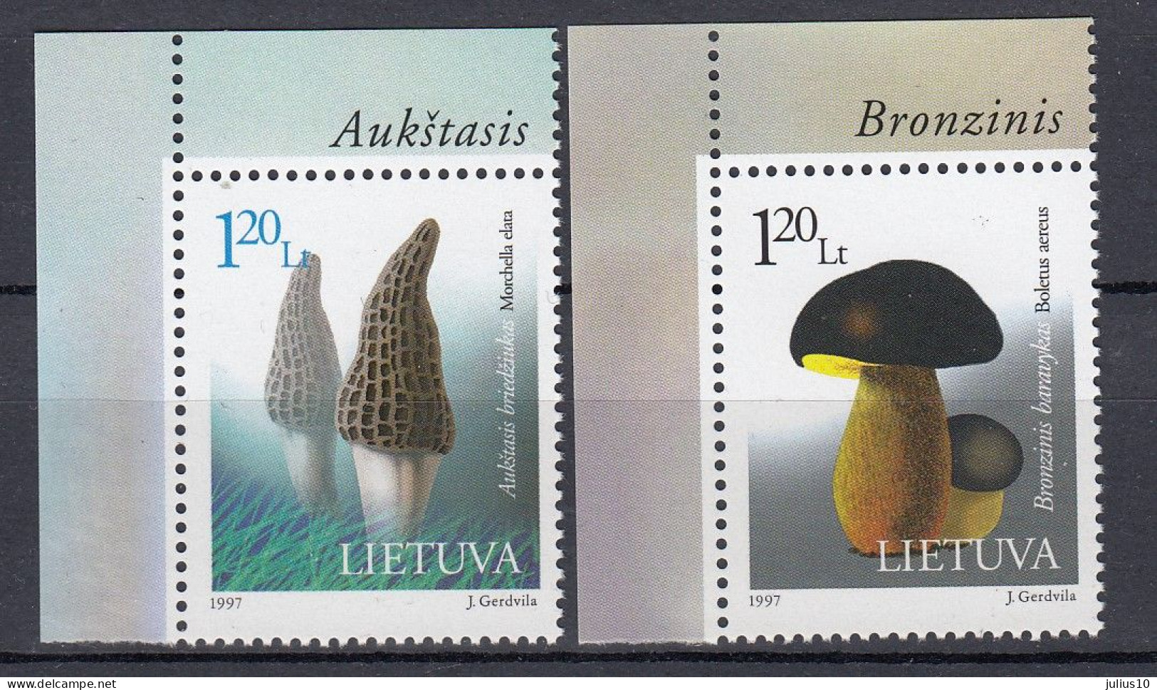 LITHUANIA 1997 Mushrooms MNH(**) Mi 649-650 #Lt1109 - Lithuania