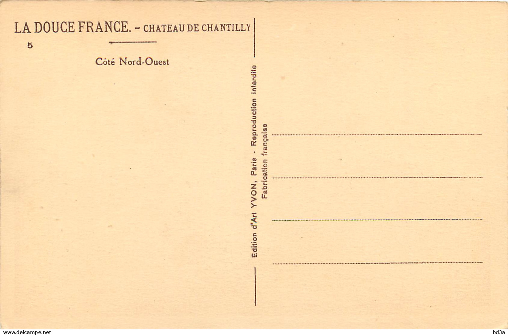 60 - CHÂTEAU DE CHANTILLY - COTE NORD OUEST - Chantilly