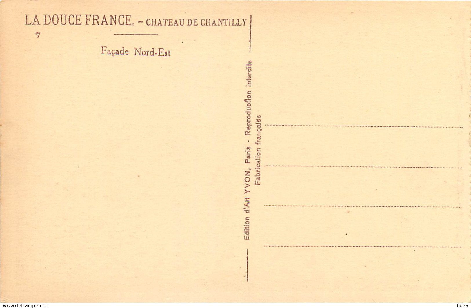 60 - CHÂTEAU DE CHANTILLY - FACADE NORD EST - Chantilly