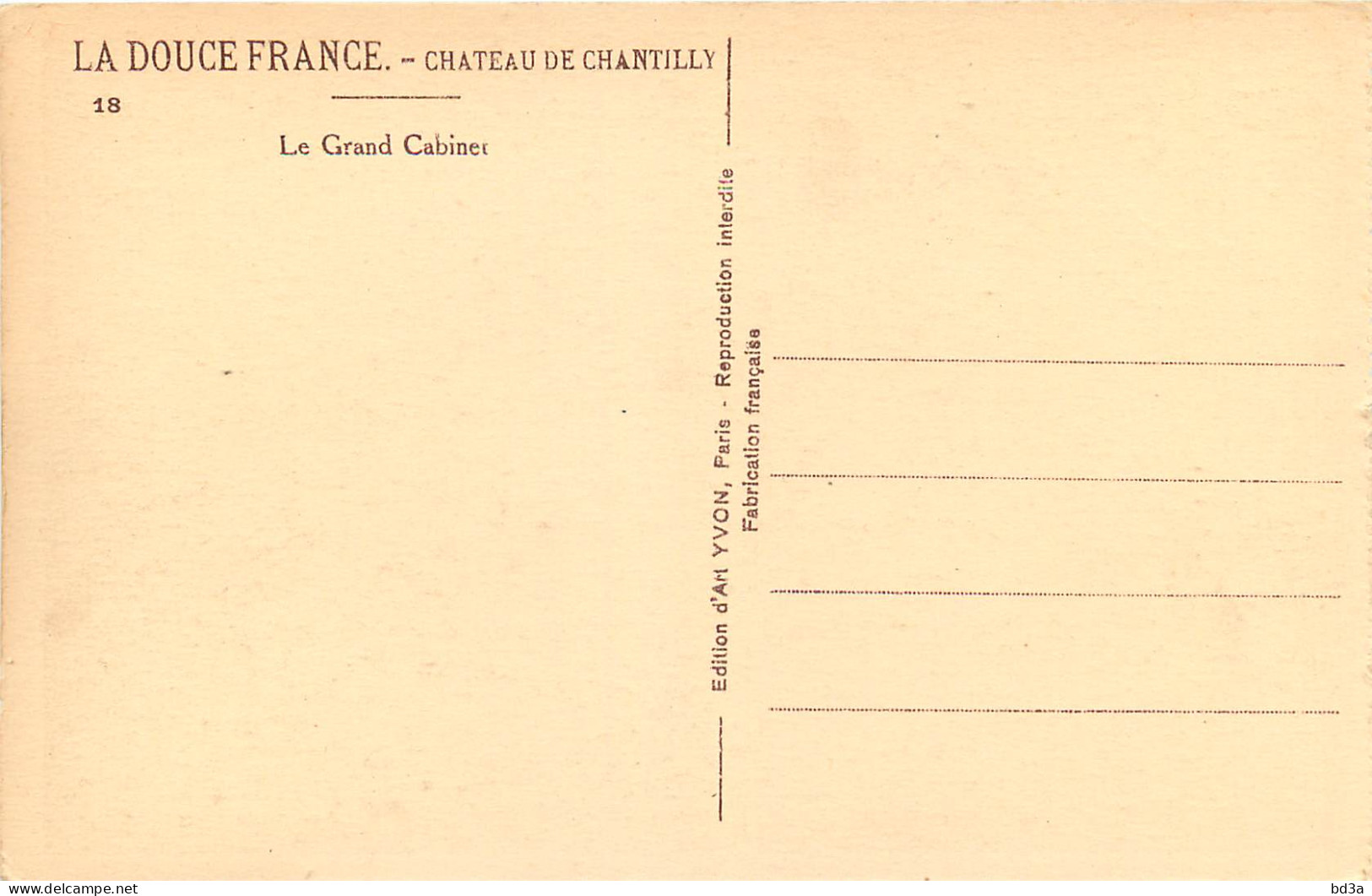 60 - CHÂTEAU DE CHANTILLY - LE GRAND CABINET - Chantilly