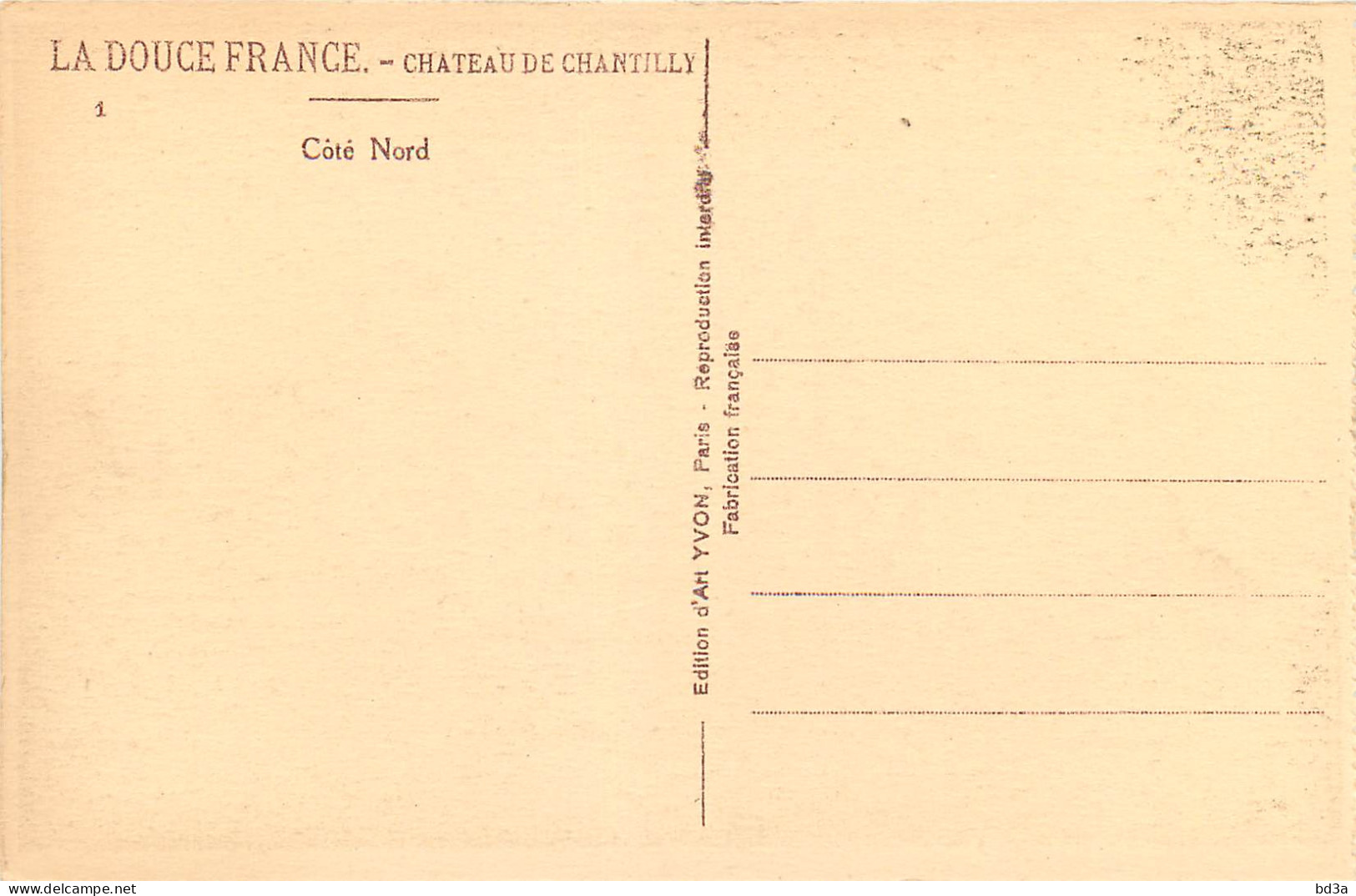 60 - CHÂTEAU DE CHANTILLY - COTE NORD - Chantilly