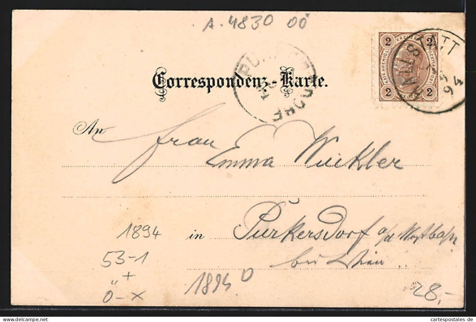 Vorläufer-Lithographie Hallstatt, 1894, Gosau-Mühle, Ortsansicht, Hallstätter See  - Other & Unclassified
